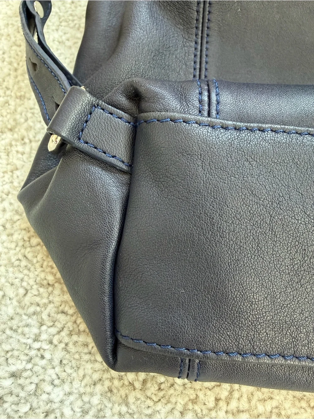 Longchamp Le Pliage Cuir Backpack - Navy